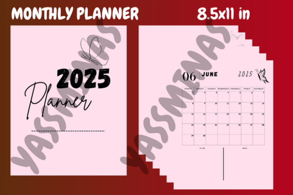 2025 Monthly Planner – Pink Beautiful: A Stylish Way to Stay Organized