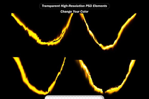 Burning Paper, Glowing Edge of Paper: Elevate Your Designs with Stunning Light Effects