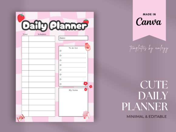 Cute Daily Planner Template: A Strategic Tool for Productivity and Creativity