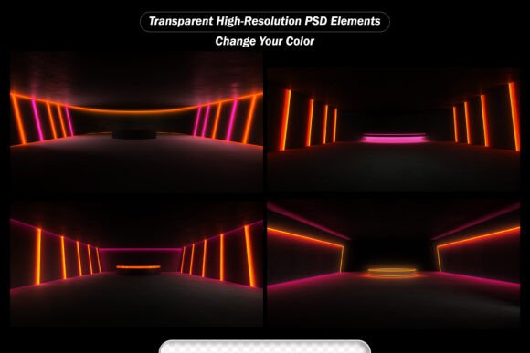 Cyber Triangle Neon Laser Glowing Empty