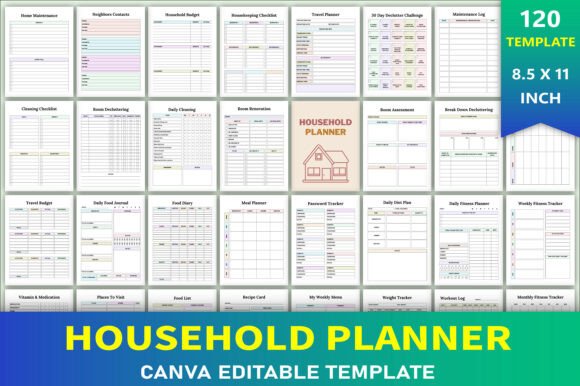 Editable Household Planner