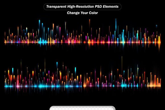Enhancing Visual Projects with the PSD Colorful Sound Wave Equalizer Vector
