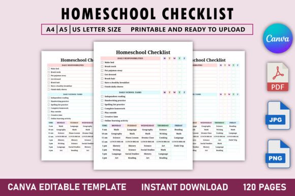 Essential Homeschool Checklist and Editable Templates for Customization