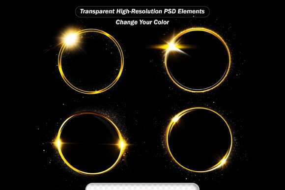 Golden Frame Design Set for Creative Professionals