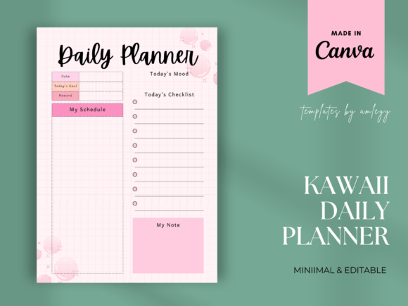 Kawaii Daily Planner – Cute Aesthetic: A Delightful Tool for Productivity and Organization