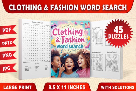 Mastering Fashion Vocabulary with Clothing Fashion Word Search for KDP