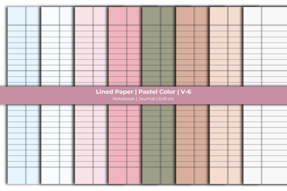 Pastel Lined Paper Journal Notebook
