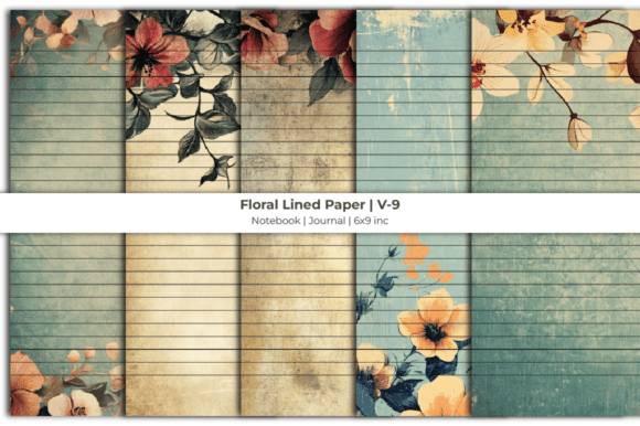 Printable Floral Lined Paper
