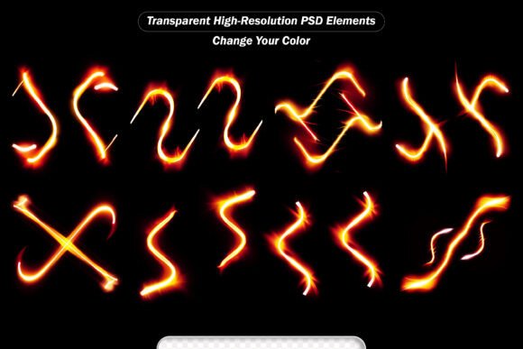 PSD Tails of White and Red Glittering: Elevating Visual Projects with Dynamic Light Effects