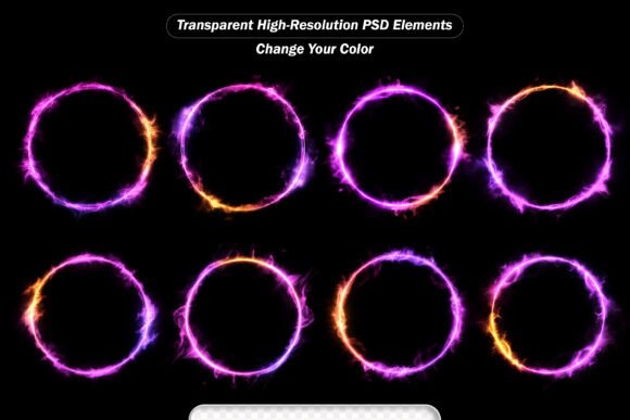 PSD Vivid Pink Circle Light Effect – Bring Your Designs to Life with Dynamic Lighting