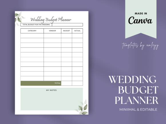 Wedding Budget Planner Template Budget